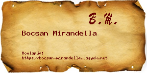 Bocsan Mirandella névjegykártya